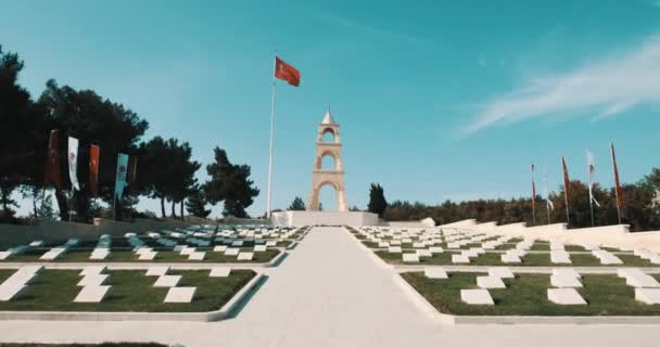 Gyalogezred Török Emlékmű Temető Canakkele Ben — Stock videók