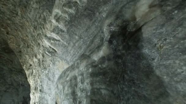 Close View Salt Cave Cankiri Footage Turkey High Quality Footage — стоковое видео