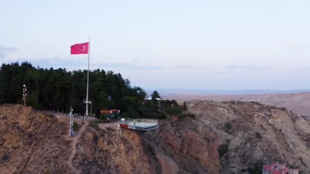 Vista Aérea Paisagem Cidade Cankiri Filmagem Turquia — Vídeo de Stock