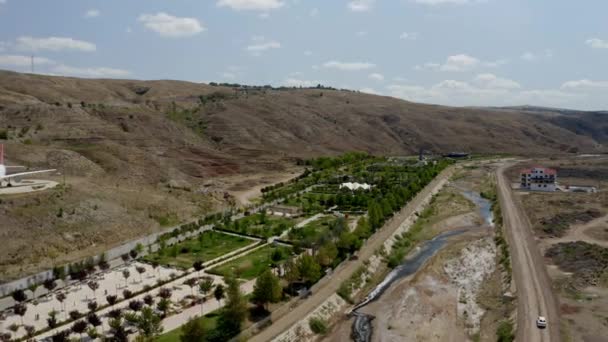 Aerial View Cankiri City Landscape Footage Turkey — Stockvideo