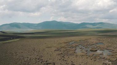 Aerial view of Ardahan City beautiful landscape. 4K Footage in Turkey