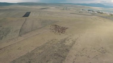 Aerial view of Ardahan City beautiful landscape. 4K Footage in Turkey