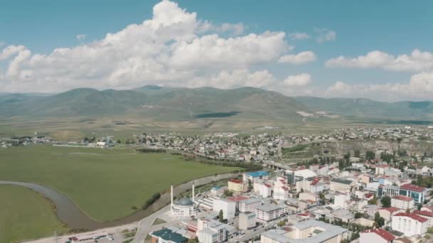 Aerial View Ardahan City Beautiful Landscape Footage Turkey — Stock Video