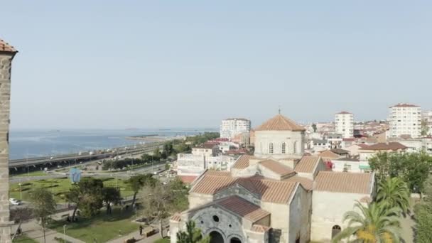 Aerial View Hagia Sophia Trabzon Footage Turkey — Stock video