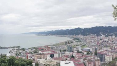 Aerial view of Rize city landscape. 4K Footage in Turkey. High quality 4k footage