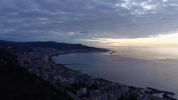 Aerial View Rize City Landscape Footage Turkey High Quality Footage — Stockvideo
