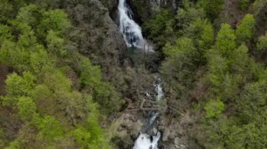 Aerial view of Yalova Waterfall. 4K Footage in Turkey. High quality 4k footage