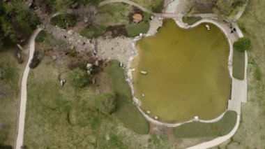 Kirsehir Gölü 'nün havadan görünüşü. Türkiye 'de 4K görüntü