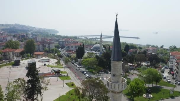 Vista Aérea Paisagem Tekirdag City Filmagem Turquia Imagens Alta Qualidade — Vídeo de Stock