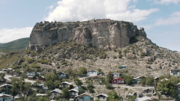 Вид Воздуха Разрушенный Исторический Замок Артвине Кадры Турции Высококачественные Кадры — стоковое видео