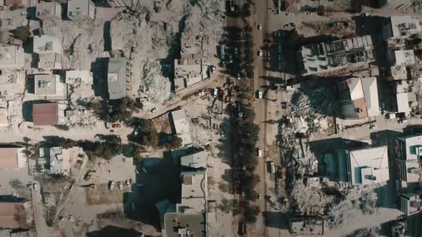 Hatay和Gaziantep地震4K的空中视图 土耳其2023年地震 — 图库视频影像