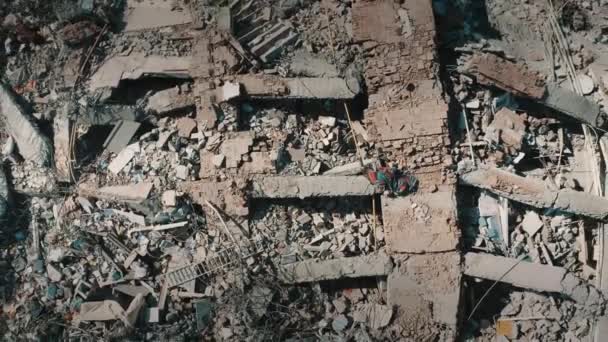 Letecký Pohled Zemětřesení Hatay Gaziantep Turecko Zemětřesení 2023 — Stock video