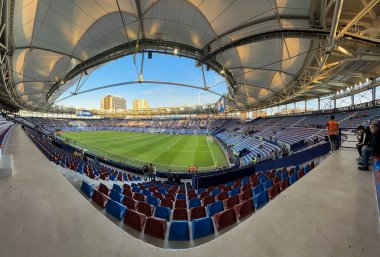 İspanya La Liga maçı sırasında Villarreal CF ve R.C.D. arasında oynanan panoramik oyun sahası görüntüsü Mallorca, 7 Kasım 2022 'de Valencia, İspanya' da Ciudad de Valencia Stadyumu 'nda.