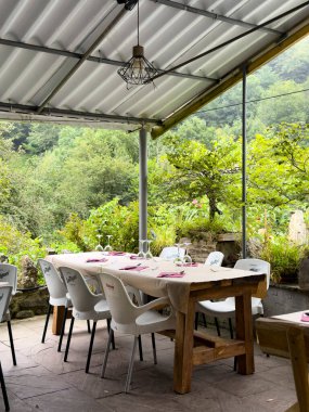 İspanya 'nın kuzeyinde Cantabria Vilayeti Restoranı