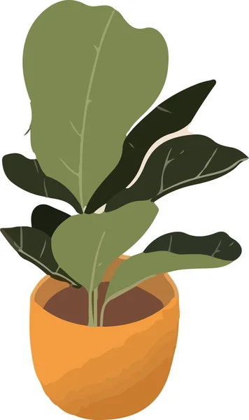 Vektorillustration Von Pflanzen Topf — Stockvektor