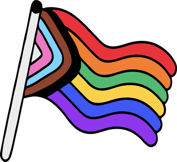 白い背景にプライドの旗Lgbtの概念 — ストックベクタ