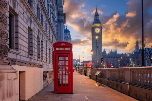 Big Ben Houses Parliament Londres Reino Unido Colorido Amanecer —  Fotos de Stock