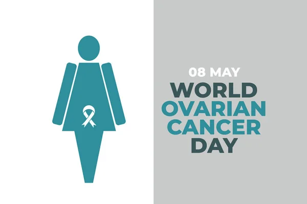 Dia Mundial Cancro Ovário Adequado Para Cartão Saudação Cartaz Bandeira Imagens De Bancos De Imagens