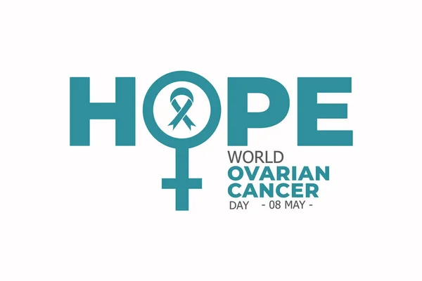 Día Mundial Del Cáncer Ovario Conveniente Para Tarjeta Felicitación Cartel Fotos de stock libres de derechos