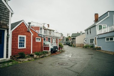 Street of Bearskin Neck Rockport Massachusetts, usa - oct, 2022. High quality photo clipart