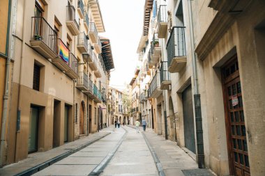 Estella manzarası. Navarrest. Acı. Santiago de Compostela 'ya giden Pilgrim Yolu. Yüksek kalite fotoğraf