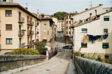 View of Estella.Navarre.Spain.the Pilgrim's Road to Santiago de Compostela. High quality photo clipart