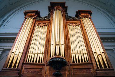 Org müzik aleti. Detayları yakın plan. Yüksek kalite fotoğraf