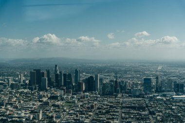 Los Angeles şehir merkezinin hava görüntüsü. Yüksek kalite fotoğraf