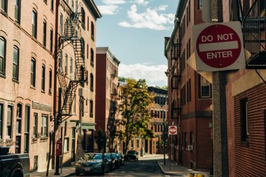  Boston, Massachusetts, ABD. Little Italy 'de, şehrin kuzey ucunda. Ekim, 2022. Yüksek kalite fotoğraf