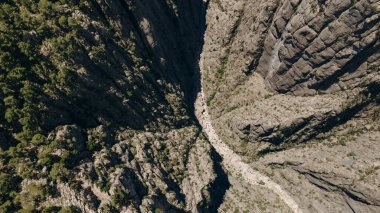  Tazi Canyon Bilgelik Vadisi, Manavgat, Antalya, Türkiye. İnanılmaz manzara ve uçurum. Yüksek kalite fotoğraf