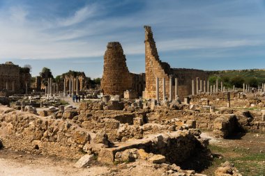 Türkiye 'nin Antalya kenti yakınlarındaki antik Anadolu kenti Perge' nin kalıntıları. Yüksek kalite fotoğraf