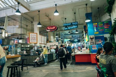 Grand Central Market, Los Angeles, ABD - Eylül 2022. Yüksek kalite fotoğraf