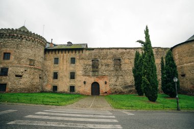 Villafranca del bierzo 'daki kale, Leon. İspanya - Ekim 2022. Yüksek kalite fotoğraf