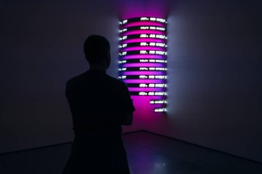 LOS ANGELES, CA - sep 2022: Los Angeles şehir merkezindeki Geniş Müze 'de. Yüksek kalite fotoğraf