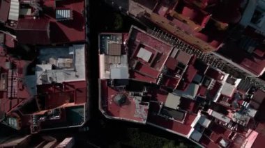 Meksika 'daki Guanajuato şehrinin güzel hava manzarası.