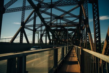  Quebec 'teki Cantilever Köprüsü - Ekim 2022. Yüksek kalite fotoğraf