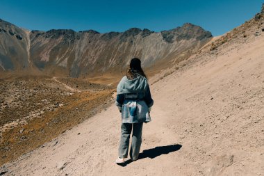 Volkan Nevado de Toluca Ulusal Parkı 'nın içinde kraterin içinde göller var. Mexico City yakınlarındaki manzara. Yüksek kalite fotoğraf