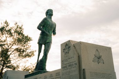 Thunder Bay, Ontario, Kanada -2022: Terry Fox Anıtı, kanser araştırmaları aktivisti Terry Fox 'un Umut Maratonu anısına yapılan anıt. Yüksek kalite fotoğraf