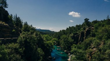 Koprulu Canyon Ulusal Parkı. Köprü ve su kaynakları. Manavgat, Antalya, Türkiye. Yüksek kalite fotoğraf