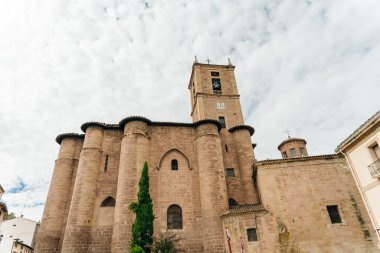 NajERA, LA RIOJA, İSPAN - 2021 Santa Maria la Real manastırı Najera Yüksek kalite fotoğraf