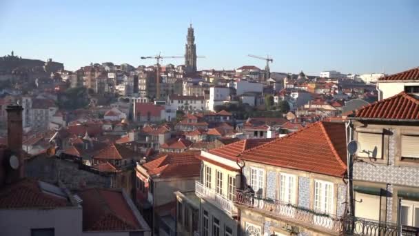 Porto Portugal Agosto 2022 Centro Histórico Porto — Vídeo de Stock