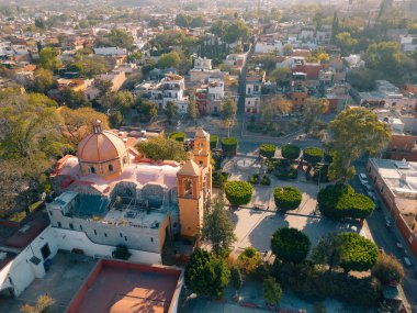 San Miguel de Allende, Meksika 'nın panoramik hava manzarası.