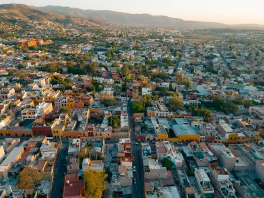 San Miguel de Allende, Meksika 'nın panoramik hava manzarası.