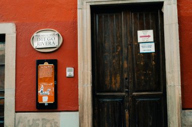Diego Rivera 'nın Guanajuato, Meksika' daki evi. Şubat 2023. Yüksek kalite fotoğraf