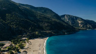 Oludeniz kuş bakışı, Fethiye, Türkiye: Sahili ve denizi havadan görmek. Yüksek kalite fotoğraf