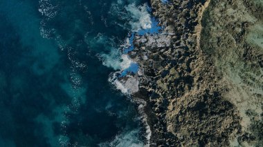 Hawaii, ABD 'deki sahil şeridinin havadan görüntüsü. Yüksek kalite fotoğraf