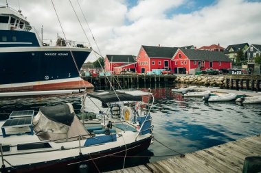 Lunenburg, NS, Kanada - sep 2022 UNESCO dünya mirası tarihi şehir merkezinde. Yüksek kalite fotoğraf