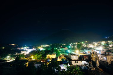 Akşamları Atitlan 'da san pedro, Guatemala. Yüksek kalite fotoğraf