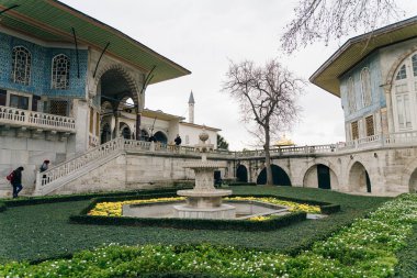 Topkapı Sarayı, İstanbul, Türkiye, Haziran 2022 parkı. Yüksek kalite fotoğraf