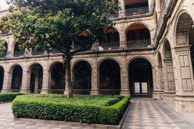 CDMX Mexico City 2023 Mayıs. Eski Antigua Aduana, Antiguo Colegio de San Ildefonso. Yüksek kalite fotoğraf